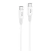 Foneng 60W USB-C – USB-C Gyorstöltőkábel, 1.2m (Fehér) (X106-C-C)