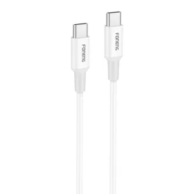   Foneng 60W USB-C – USB-C Gyorstöltőkábel, 1.2m (Fehér) (X106-C-C)