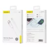 Foneng - 1m USB-A Lightning Kábel, 2.4A, (Fehér) (X108-iPhone)