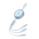 Foneng 3in1 Töltőkábel 1.- 1m (Kék) (X113 blue)