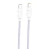 Foneng 60W USB-C Kábel, 1.2m (Lila) (XS02 C-C purple)