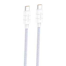 Foneng 60W USB-C Kábel, 1.2m (Lila) (XS02 C-C purple)
