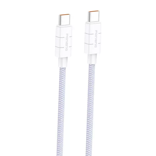 Foneng 60W USB-C Kábel, 1.2m (Lila) (XS02 C-C purple)