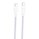 Foneng 60W USB-C Kábel, 1.2m (Lila) (XS02 C-C purple)