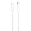 Foneng 60W USB-C – USB-C Töltőkábel, 1.2m (Fehér) (XS02-C-C-White)