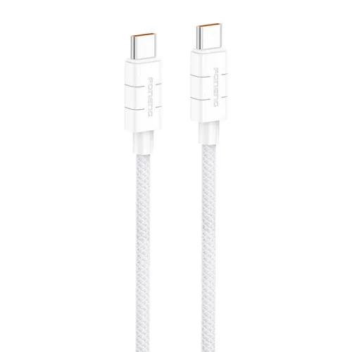 Foneng 60W USB-C – USB-C Töltőkábel, 1.2m (Fehér) (XS02-C-C-White)