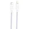 Foneng 1.2m USB-C Lightning Kábel, 27W Gyorstöltés, (Lila) (XS02 C-iP purple)