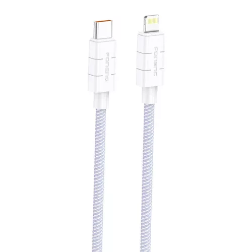 Foneng 1.2m USB-C Lightning Kábel, 27W Gyorstöltés, (Lila) (XS02 C-iP purple)