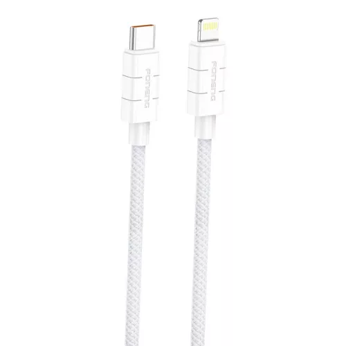Foneng 1.2m USB-C Lightning Kábel, 27W Gyorstöltés (XS02-C-iP-White)
