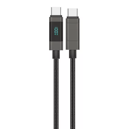 Foneng 100W USB-C Kábel, 1.2m (Fekete) (XS05 C-C)