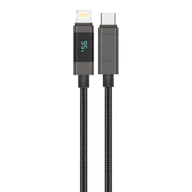   Foneng 1,2m USB-C – Lightning Gyorstöltőkábel (Fekete) (XS05 C-iP)