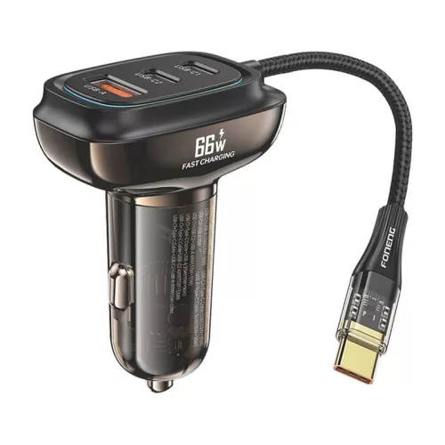 Foneng 66W Autós Töltő, 3 Portos USB-A És USB-C (c20 66W)