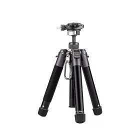   Fotopro Free-1 Mini Travel Tripod (152cm Állvány) + Ballhead-fej (Szürke)