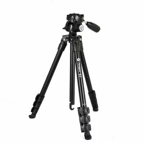   Fotopro S3 Alumínium Tripod (144cm Állvány) + 3D Videó-fej (Fekete)