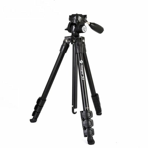 Fotopro S3 Alumínium Tripod (144cm Állvány) + 3D Videó-fej (Fekete)
