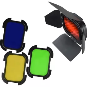   Godox Színes Vaku Fényterelő Szűrő Kit -RGB Speedlight Barndoor Rendszervakuhoz