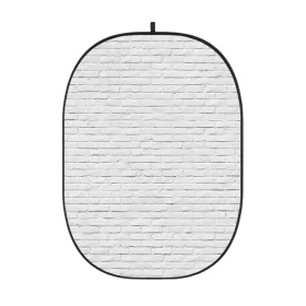   Godox Fehér Téglafal Mintás Fotó-Stúdió Háttér -150x200 cm Összecsukható