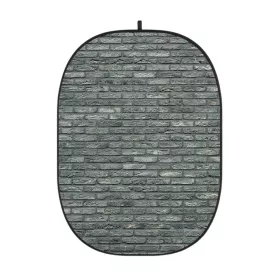   Godox Szürkés-Kék Téglafal Mintás Fotó-Stúdió Háttér -150x200 cm Összecsukható