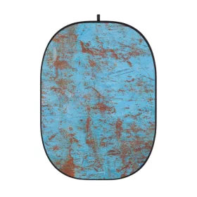   Godox Kék-Festett-Rozsdás-fal Mintás Fotó-Stúdió Háttér -150x200 cm Összecsukható