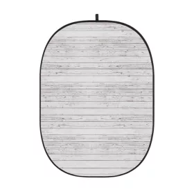   Godox Szürkés-Fehér-fa Mintás Fotó-Stúdió Háttér -150x200 cm Összecsukható