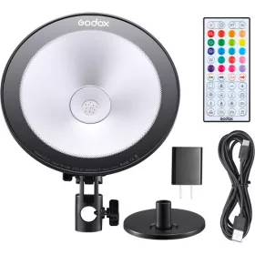   Godox CL10 Asztali RGB LED Lámpa -10W 110LUX Színes Fény Állvánnyal Kit