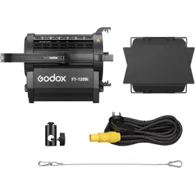   Godox F7-120Bi K2 bi-color LED Fresnel lámpa állvány konzollal