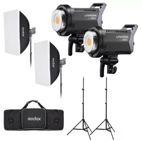   Godox Litemons LA150Bi Bi-Color Dupla Videólámpa Kit Okos Vezérléssel