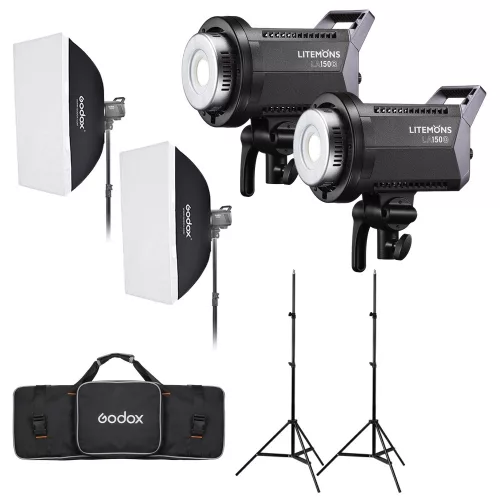 Godox Litemons LA150D dupla videólámpa szett