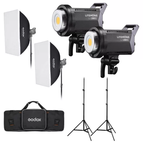 Godox Litemons LA200D dupla videolámpa szett