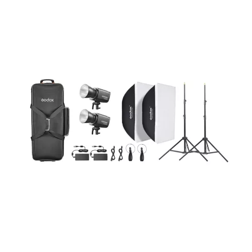 Godox Litemons LA200R K2 RGB Színes LED videólámpa 2 lámpás Kit (Fekete)