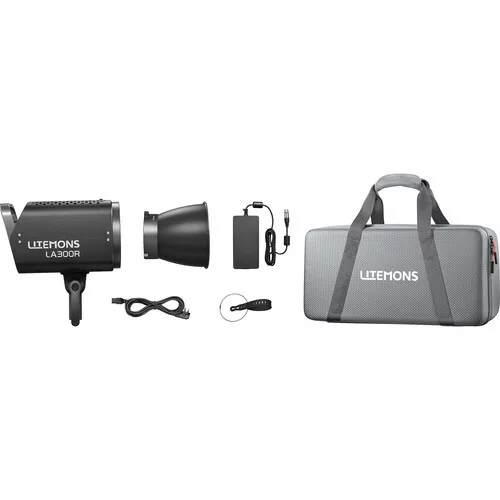 Godox Litemons LA300R RGB Színes LED dupla videólámpa Kit (Fekete) hordtáskával