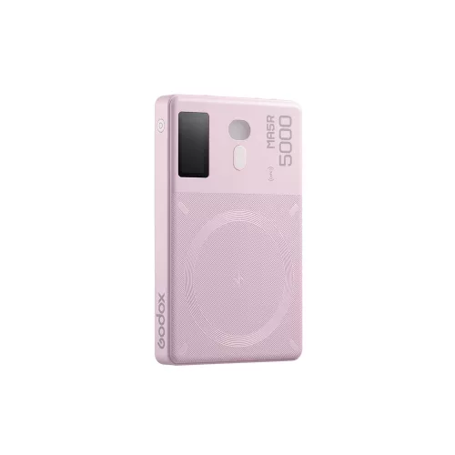 Godox MA5R mobil power bank + beépített RGB LED lámpa (világos rózsaszín)