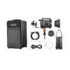 Godox Knowled MG1200R K1 RGB Lámpa készlet -gurulós bőrönd