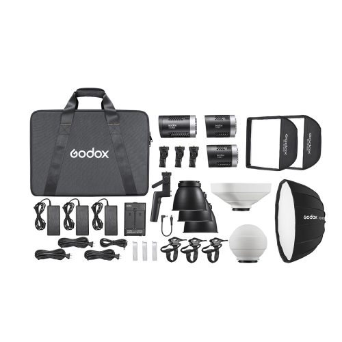 Godox ML-KIT2 ML60Bi & ML30Bi tripla LED videólámpa szett (Bi-color)