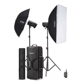 Godox QT400IIIM C Duo stúdióvaku Kit (Ezüst)