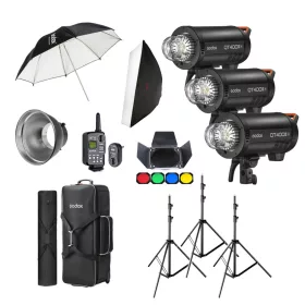 Godox QT400IIIM D Trio stúdióvaku Kit (Ezüst)