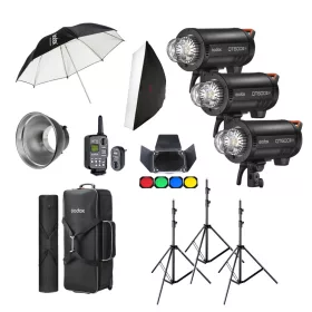 Godox QT600IIIM D Trio stúdióvaku Kit (Ezüst)