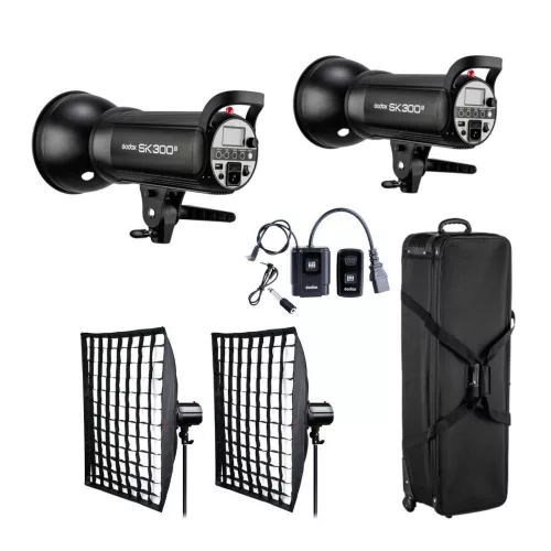Godox SK300ll dupla stúdióvaku szett (Travel kit)