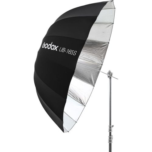 Godox 165 cm-es parabolikus esernyő fekete-ezüst