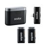 Godox WES1 KIT2 2,4 GHz Vezeték nélküli Apple Lightning mikrofon Kit |2+1