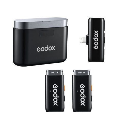 Godox WES1 KIT2 2,4 GHz Vezeték nélküli Apple Lightning mikrofon Kit |2+1