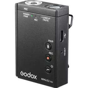   Godox WMicS2 TX2 UHF Mikrofon Rendszer -Vezetéknélküli Mic Adó