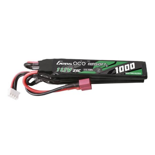 Gens Ace 1000mAh 11.1V Airsoft Lipo Akkumulátor T Csatlakozó (GEA10003S25D3)