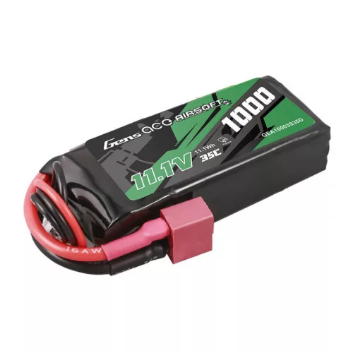 Gens Ace 1000mAh 11.1V Airsoft Lipo Akkumulátor T Csatlakozó (GEA10003S35D)