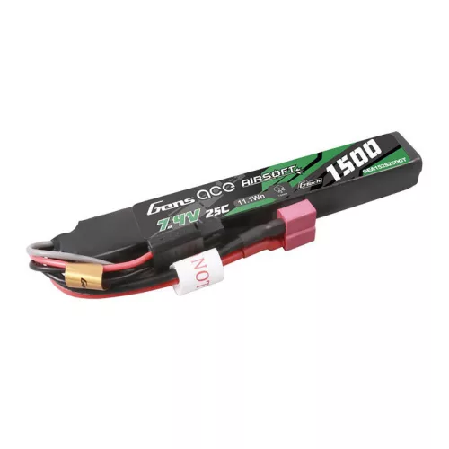 Gens Ace 1500mAh 25C 2S1P 7.4V Airsoft Lipo Akkumulátor T Csatlakozó (GEA152S25DGT)