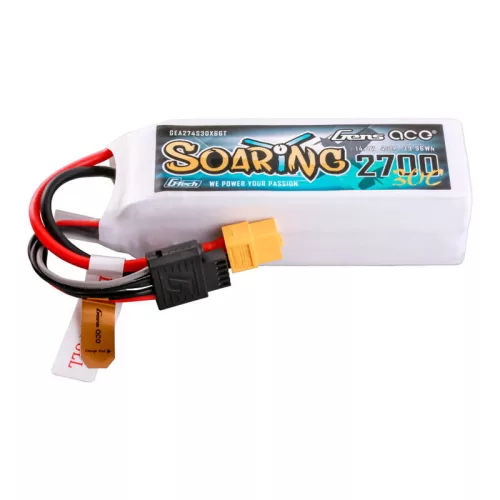 Gens Ace 2700mAh 14.8V 30C 4S1P LiPo Akkumulátor XT60 Csatlakozó (GEA274S30X6GT)