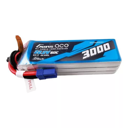 Gens Ace 3000mAh 22.2V 60C 6S Lipo Akkumulátor /EC5 Csatlakozó (GEA306S60E5GT)