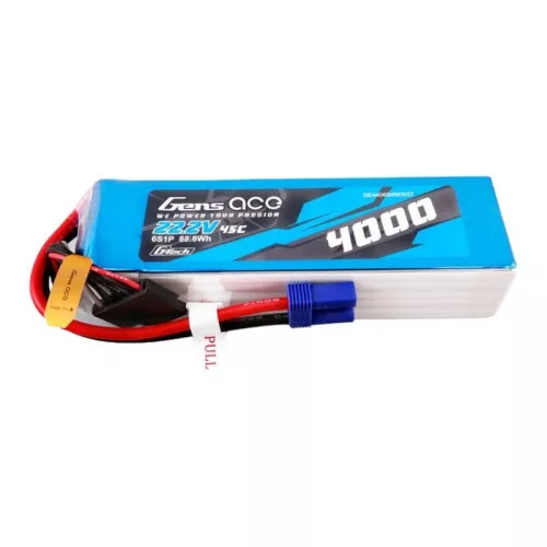 Gens Ace 4000mAh 22.2V 45C 6S1P Lipo Akkumulátor /EC5 Csatlakozó (GEA406S45E5GT)