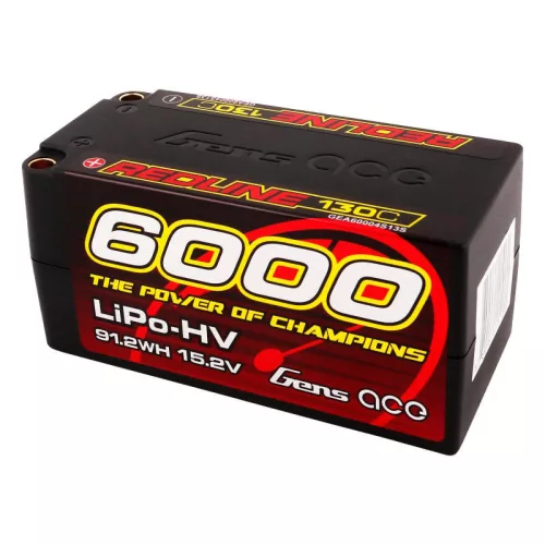 Gens Ace Redline 6000mAh 15.2V 130C 4S2P HV LiPo Akkumulátor (GEA60004S13S)