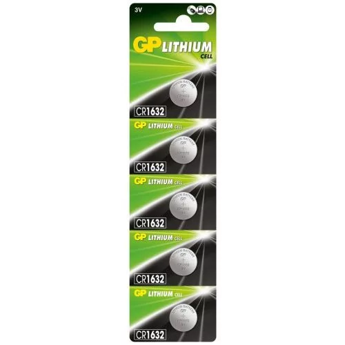 GP elem CR1632 Lithium gombelem 3V (5 db/bliszter)